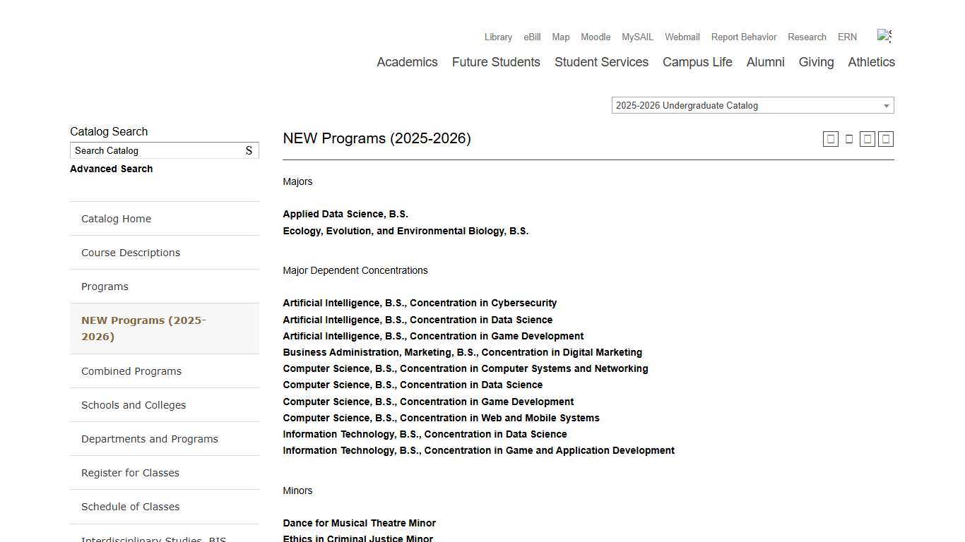 NEW Programs (2025-2026) - Oakland University